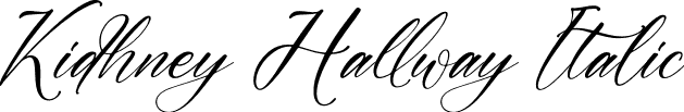 Kidhney Hallway Italic font - Kidhney-Hallway-Italic.otf