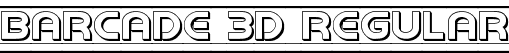 Barcade 3D Regular font - barcade3d.ttf