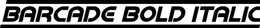 Barcade Bold Italic font - barcadboldital.ttf