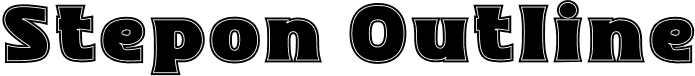 Stepon Outline font - steponoutline-bwrrg.otf