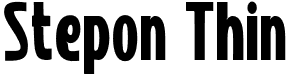 Stepon Thin font - steponthin-4bx56.otf