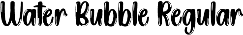 Water Bubble Regular font - Water-Bubble.otf