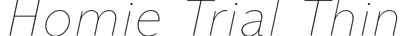 Homie Trial Thin font - HomieTrial-ThinItalic.otf