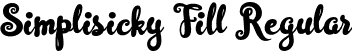 Simplisicky Fill Regular font - Simplisicky Fill.otf