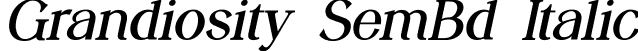 Grandiosity SemBd Italic font - Grandiosity-SemiBoldItalic.otf