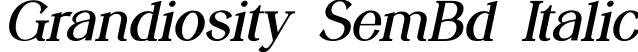 Grandiosity SemBd Italic font - Grandiosity-SemiBoldItalic.ttf