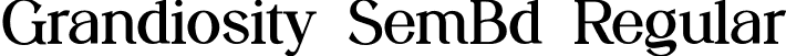 Grandiosity SemBd Regular font - Grandiosity-SemiBold.otf