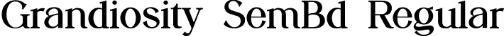 Grandiosity SemBd Regular font - Grandiosity-SemiBold.ttf