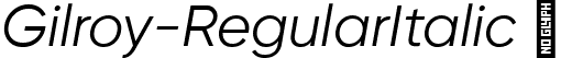 Gilroy-RegularItalic  font - Gilroy-RegularItalic.ttf