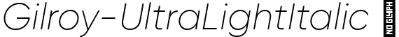 Gilroy-UltraLightItalic  font - Gilroy-UltraLightItalic.ttf