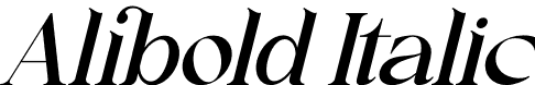 Alibold Italic font - alibold-italic.otf