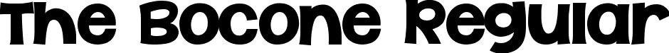 The Bocone Regular font - TheBocone.ttf