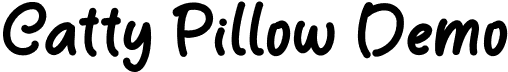 Catty Pillow Demo font - Catty Pillow Demo.otf