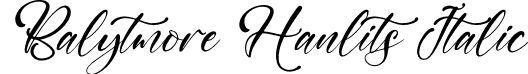 Balytmore Hanlits Italic font - Balytmore-Hanlits-Italic.otf