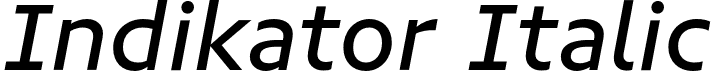 Indikator Italic font - Indikator-Italic.otf