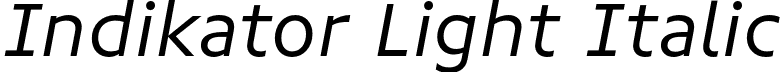 Indikator Light Italic font - Indikator-LightItalic.otf
