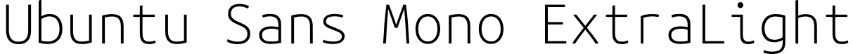 Ubuntu Sans Mono ExtraLight font - UbuntuSansMono-ExtraLight.otf