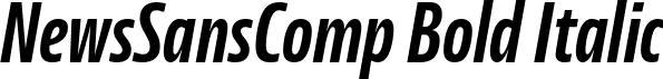 NewsSansComp Bold Italic font - NewsSansComp-BoldItalic.ttf