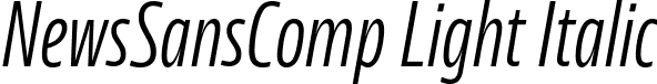 NewsSansComp Light Italic font - NewsSansComp-LightItalic.ttf