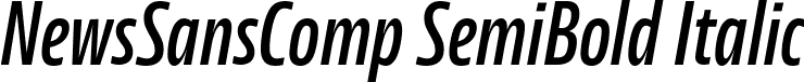 NewsSansComp SemiBold Italic font - NewsSansComp-SemiBoldItalic.ttf