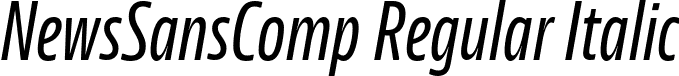 NewsSansComp Regular Italic font - NewsSansComp-RegularItalic.ttf