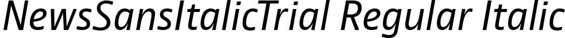 NewsSansItalicTrial Regular Italic font - NewsSansItalicTrial-RegularItalic.ttf