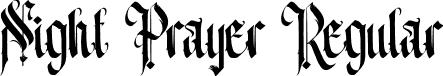 Night Prayer Regular font - night-prayer.otf