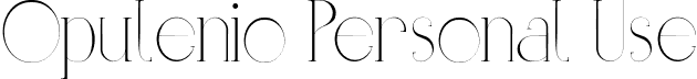 Opulenio Personal Use font - opuleniopersonaluse-regular.otf