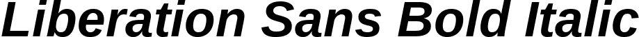 Liberation Sans Bold Italic font - LiberationSans-BoldItalic.ttf