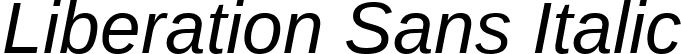 Liberation Sans Italic font - LiberationSans-Italic.ttf