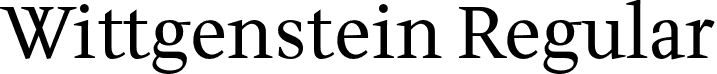 Wittgenstein Regular font - wittgenstein-regular.otf