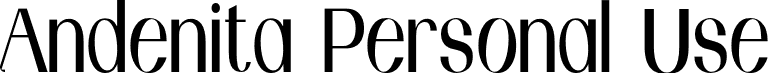 Andenita Personal Use font - AndenitaPersonalUse-Regular.otf