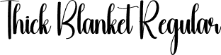 Thick Blanket Regular font - Thick-Blanket.otf