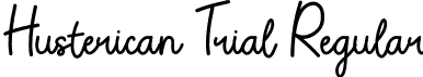 Husterican Trial Regular font - Husterican Trial.otf