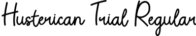 Husterican Trial Regular font - Husterican Trial.ttf