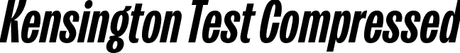 Kensington Test Compressed font - KensingtonTest-CompressedBoldItalic.otf