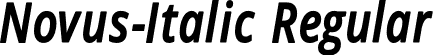 Novus-Italic Regular font - Novus-Italic.otf