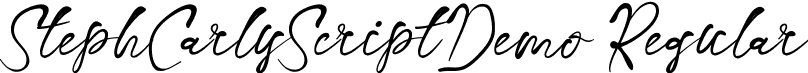 StephCarlyScriptDemo Regular font - StephCarlyScriptDemoRegular.ttf