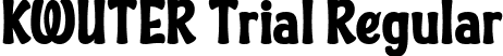 KWUTER Trial Regular font - KWUTER Trial.ttf