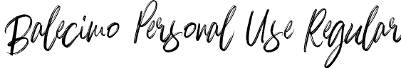 Balecimo Personal Use Regular font - balecimo-personal-use.otf