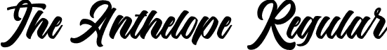 The Anthelope Regular font - theanthelope-7brlw.otf