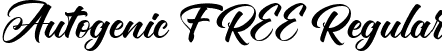 Autogenic FREE Regular font - Autogenic FREE.ttf
