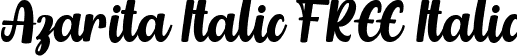 Azarita Italic FREE Italic font - Azarita Italic FREE.ttf