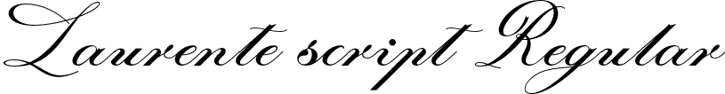 Laurente script Regular font - laurente-script.otf