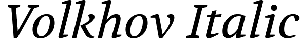 Volkhov Italic font - Volkhov-Italic.ttf