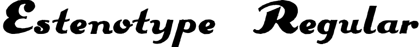 Estenotype Regular font - Estenotype.ttf