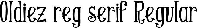 Oldiez reg serif Regular font - oldiez reg serif.otf