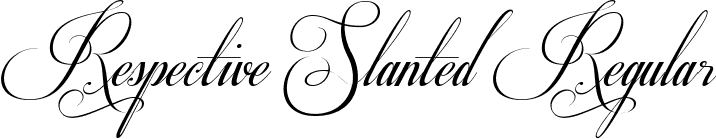 Respective Slanted Regular font - Respective_Slanted.ttf