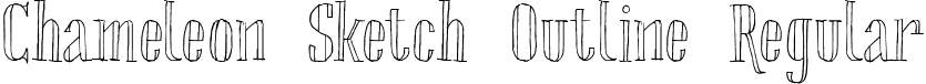 Chameleon Sketch Outline Regular font - Chameleon Sketch Outline.ttf