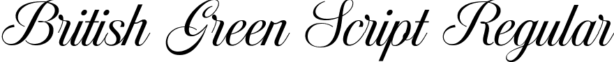 British Green Script Regular font - British Green Script.ttf